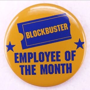 Blockbuster Employee of the Month novelty pin
